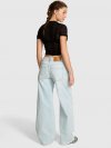 Denim by PINK Джинсы средней посадки свободного кроя с широкими штанинами