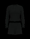 SoSoft™ — комплект из хенли (henley) с длинным рукавом и шорт из модала с широкоребристой текстурой