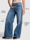 Denim by PINK Джинсы средней посадки свободного кроя с широкими штанинами