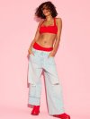 Denim by PINK Джинсы средней посадки свободного кроя с широкими штанинами