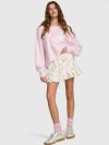 PINK x LoveShackFancy мини-юбка из сатина (Satin) с воланами (Ruffle)