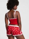 Шелковистые пижамные шорты свободного кроя PINK x LoveShackFancy