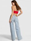 Denim by PINK Mid-Rise Baggy Wide-Leg Jeans