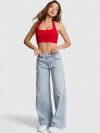Denim by PINK Mid-Rise Baggy Wide-Leg Jeans