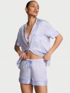Фирменный комплект короткой пижамы из атласа