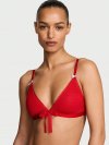 Треугольный бюстгальтер-бра (bralette) из кружева с сердечками без подкладки
