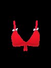 Треугольный бюстгальтер-бра (bralette) из кружева с сердечками без подкладки