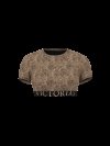 Хлопковый (Cotton) короткий топ (Crop Top) с коротким рукавом (Short-Sleeve) — топ-бра (Bralette)