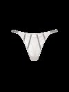 Трусики-стринги (V-string) из розового кружева с градиентными сверкающими бретелями