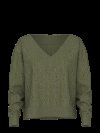 Свитер свободного кроя (Oversized) с вязкой «косы» (Cable Knit) и V-образным вырезом (V-Neck)