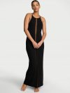 Макси-слип платье (Maxi Slip Dress) из модального джерси (Modal Jersey) с высоким вырезом и полупрозрачными вставками (Sheer Reveal)