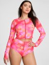 Низ бикини с завышенной талией из материала скуба (scuba), фасон бойшорт (boyshort)