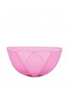 Хлопковые пикотельные (pointelle) трусики-стринги бикини (string bikini panty) с цветочным кружевным декором (lace-trim)
