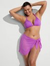 Прозрачное мини-парео с креп-фактурой (Sheer Crinkle Mini Sarong)