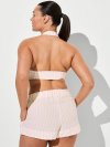 Beachwear Linen — укороченный топ (crop top) из льна с завязкой спереди