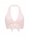 Beachwear Linen — укороченный топ (crop top) из льна с завязкой спереди