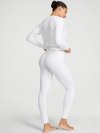Уютный комплект пижамы с ажурной вязкой (pointelle) и планкой на пуговицах (henley), брюки полной длины