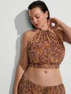 Пляжная одежда (Beachwear) Полупрозрачный (Sheer) топ со смятой текстурой (Crinkle) с завязками на шее (Halter Top)