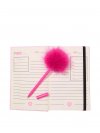 PINK | Elle — тетрадь (notebook) и набор с пушистой ручкой (fuzzy pen set)