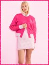 PINK | Elle Атласная куртка колледжного стиля (Varsity Jacket)