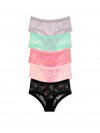 Набор из 5 невидимых кружевных откровенных трусиков (Cheeky Panties) с мотивом бабочки
