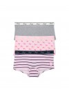Трусико-боксеры (boyshort panties) из хлопка с логотипом, 3 шт.