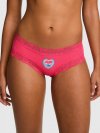 PINK Wink™ Хлопковые трусики-бразильянки с кружевной отделкой