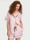 Фирменный (Signature) атласный комплект пижамы с шортами