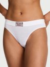 Logo Cotton Shine Patch Thong Panty