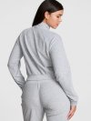 Винтажная спортивная кофта (sweatshirt) из вельвета с воротником-стойкой (mock neck) и молнией на всю длину (full-zip)
