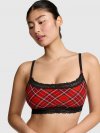 Хлопковый бралетт (Bralette) без подкладки с кружевной отделкой и округлым вырезом