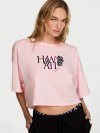 Футболка (Crop Tee) из 100% хлопка свободного кроя (Oversized), укороченная (Crop)