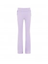 Расклешённые брюки с отворачиваемым поясом из вафельного полотна (Waﬄe Knit Foldover Flare Pants)