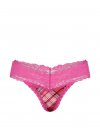 PINK Wink™ хлопковые стринги с кружевной отделкой