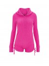 Комбинезон-пижама (Onesie) из вафельной вязки (Waffle Knit) с длинными рукавами, укороченный