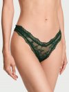 Трусики-стринги (thong) с розовым кружевом и высоким вырезом (high-leg)
