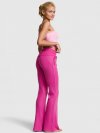 Расклешённые брюки с отворачиваемым поясом из вафельного полотна (Waﬄe Knit Foldover Flare Pants)