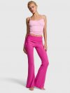 Расклешённые брюки с отворачиваемым поясом из вафельного полотна (Waﬄe Knit Foldover Flare Pants)