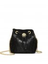 Diamanté Cinched Micro Crossbody Bag