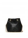 Diamanté Cinched Micro Crossbody Bag