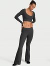 Хлопковые леггинсы (Cotton Foldover Flare Legging) с отворачивающимся поясом и расширением книзу