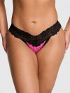 PINK Wink™ хлопковые стринги с кружевной отделкой