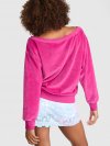 Винтажный велюровый свитшот (sweatshirt) с открытыми плечами