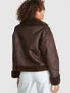 Сверхсвободная (Oversized) укороченная мото-куртка с искусственной овчиной (Shearling)