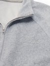 Винтажная спортивная кофта (sweatshirt) из вельвета с воротником-стойкой (mock neck) и молнией на всю длину (full-zip)