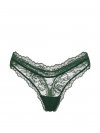 Трусики-стринги (thong) с розовым кружевом и высоким вырезом (high-leg)