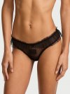 Dot Mesh Ruffle Brazilian Panty