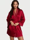 Короткий халат из шёлка с полосками (Silk Sheer Stripe Short Robe)