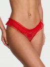 Dot Mesh Ruffle Brazilian Panty