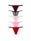 5-Pack Stretch Cotton Glam V-String Panties